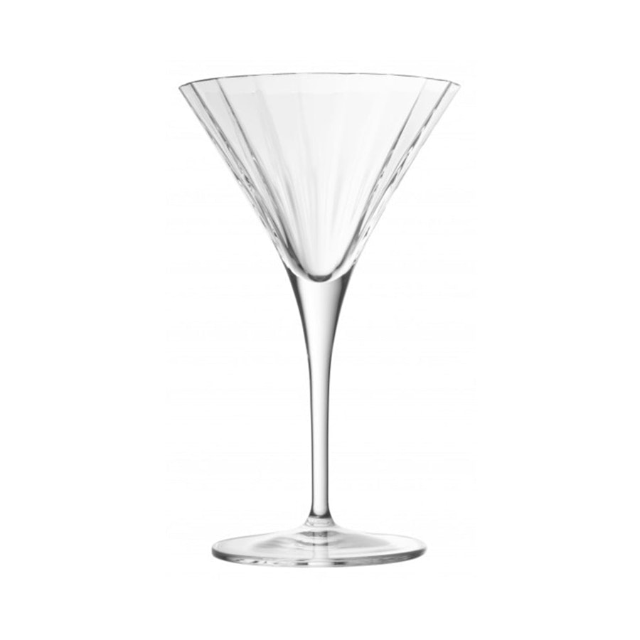 Luigi Bormioli Bach 260ml Crystal Martini Glass Gift Set of 4 Clear Clear