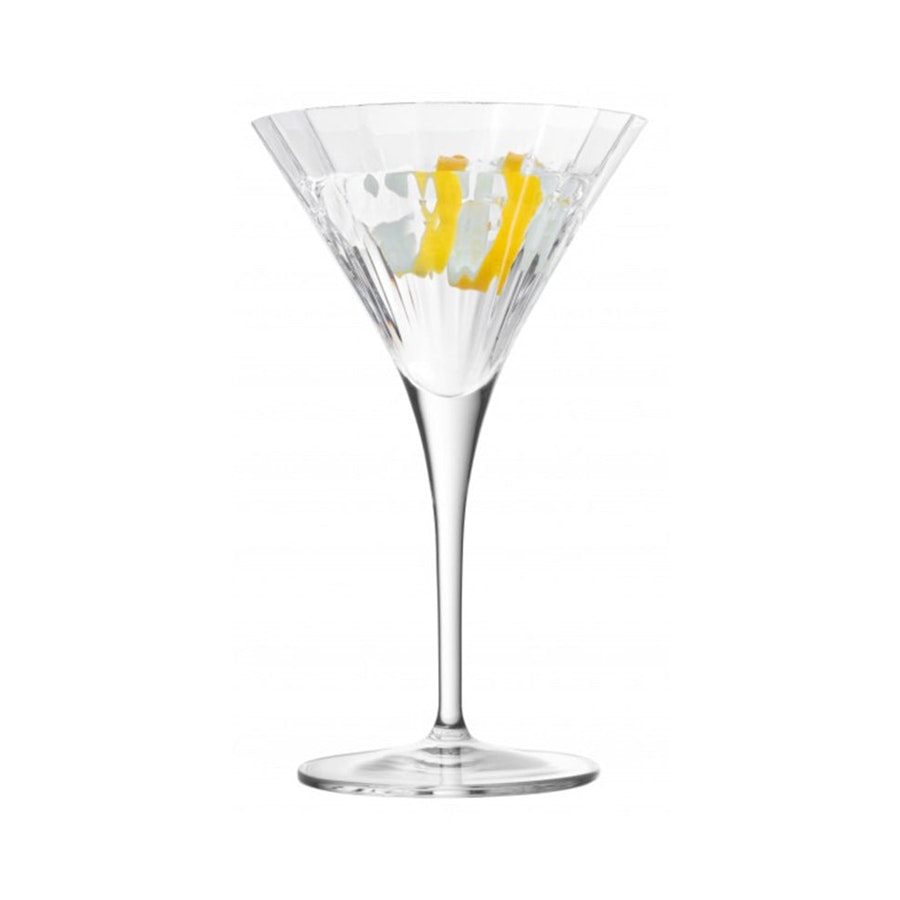 Luigi Bormioli Bach 260ml Crystal Martini Glass Gift Set of 4 Clear Clear