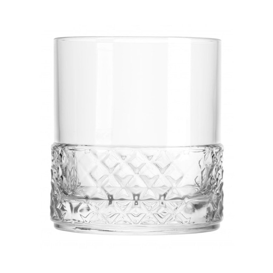 Luigi Bormioli Roma 380ml Crystal DOF Glass Tumbler Gift Set of 4 Clear Clear