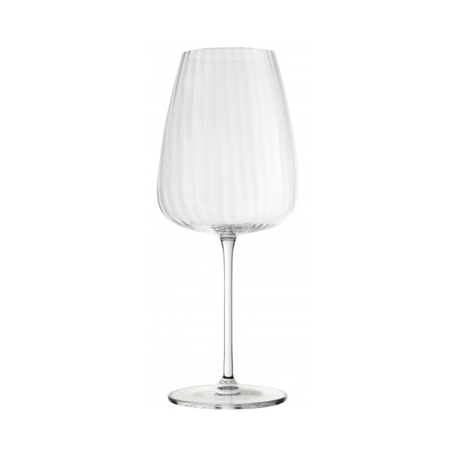 Luigi Bormioli Optica 700ml Bordeaux Glass Gift Set of 4 Clear Clear