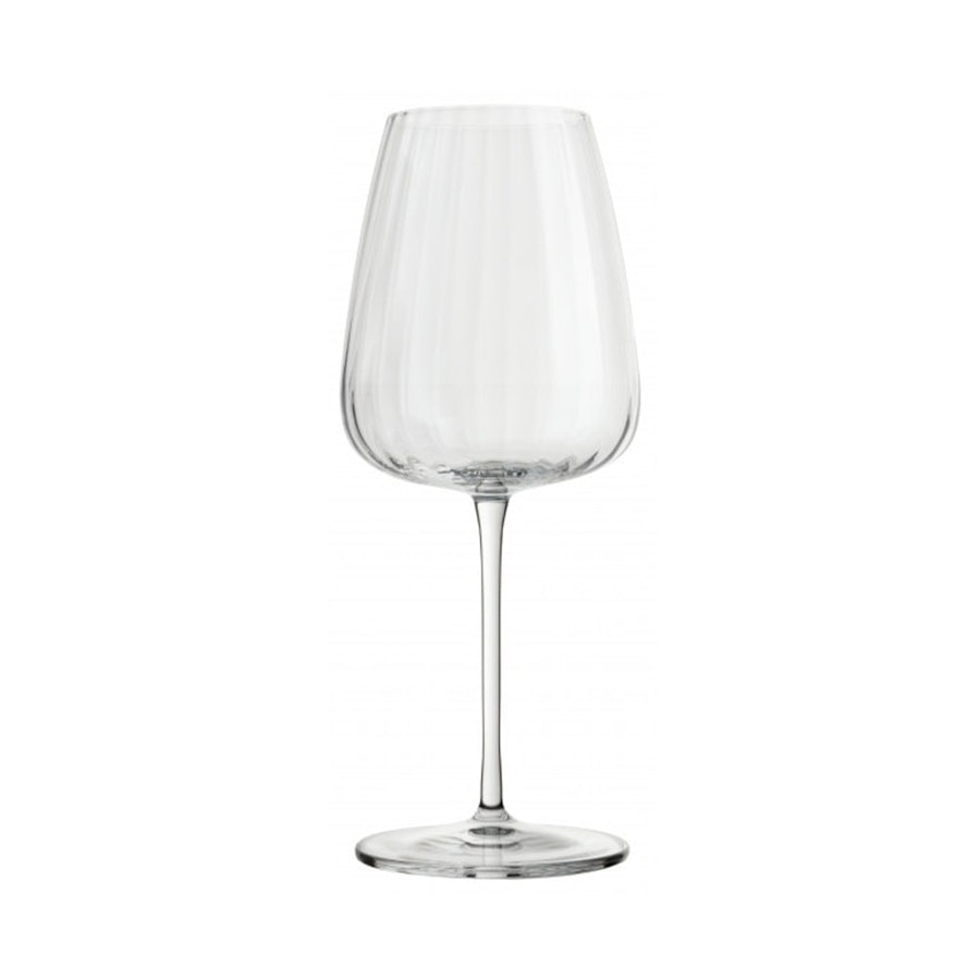 Luigi Bormioli Optica 550ml Chardonnay Glass Gift Set of 4 Clear Clear