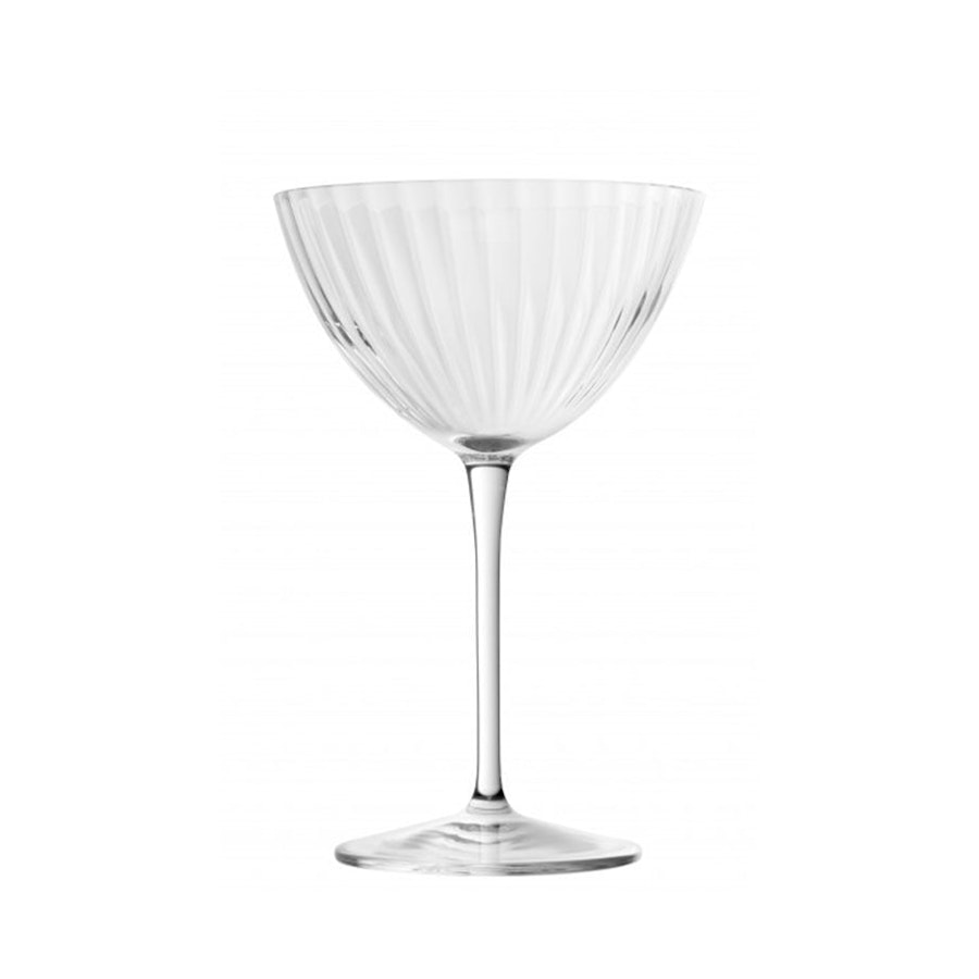 Luigi Bormioli Optica 220ml Martini Glass Gift Set of 4 Clear Clear