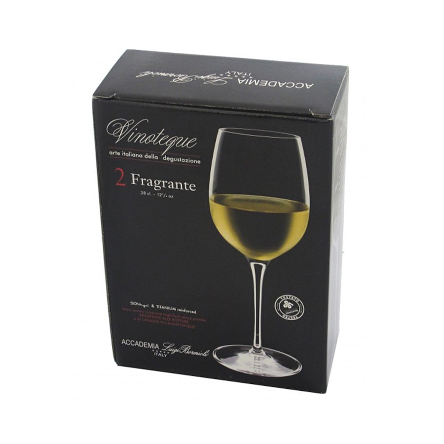 Luigi Bormioli Vinoteque 380ml Sauvignon Blanc Wine Glass Gift Set of 2 Clear Clear