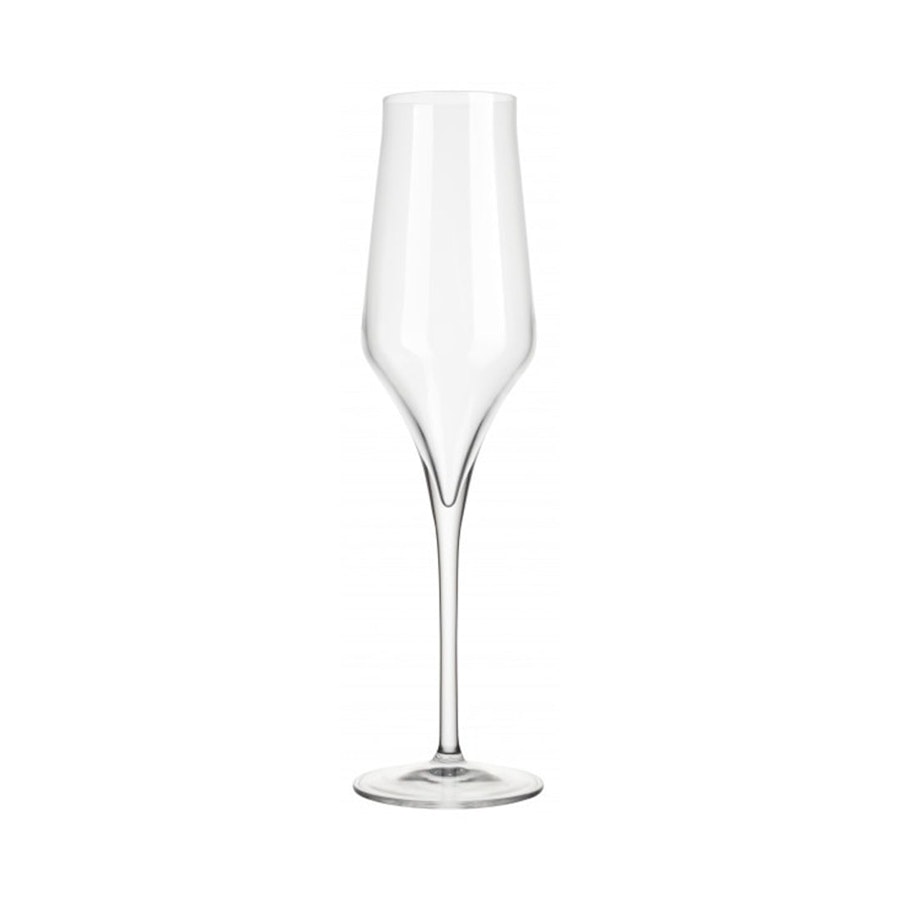 Luigi Bormioli Supremo 240ml Crystal Glass Wine Flute Set of 6 Clear Clear