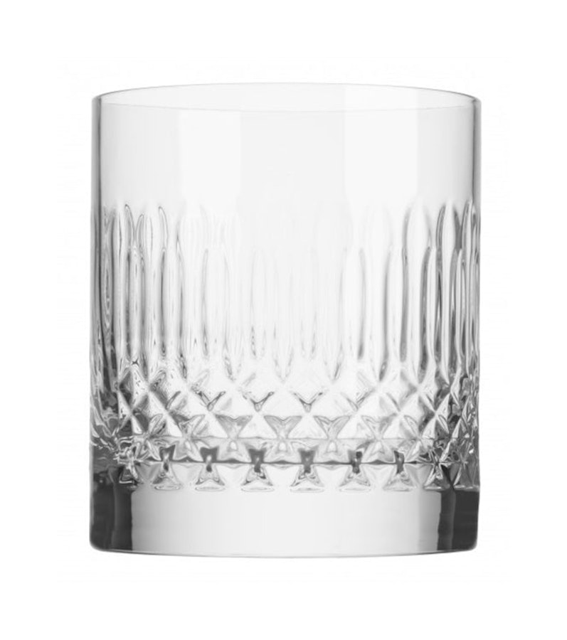 Luigi Bormioli Diamante 380ml DOF Glass Tumbler Gift Box of 4 Clear Clear