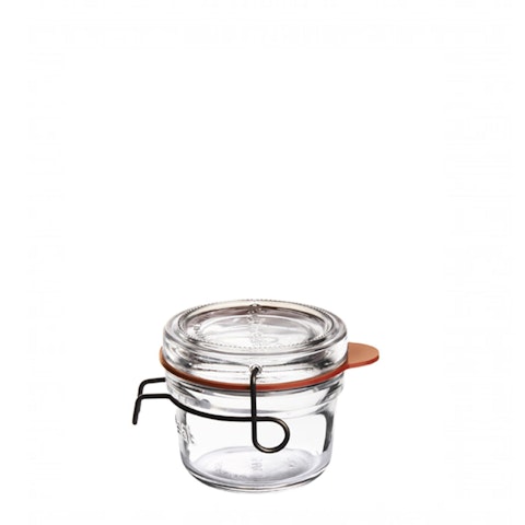 Luigi Bormioli Lock-Eat 125ml Clip Top Glass Food Jar Clear