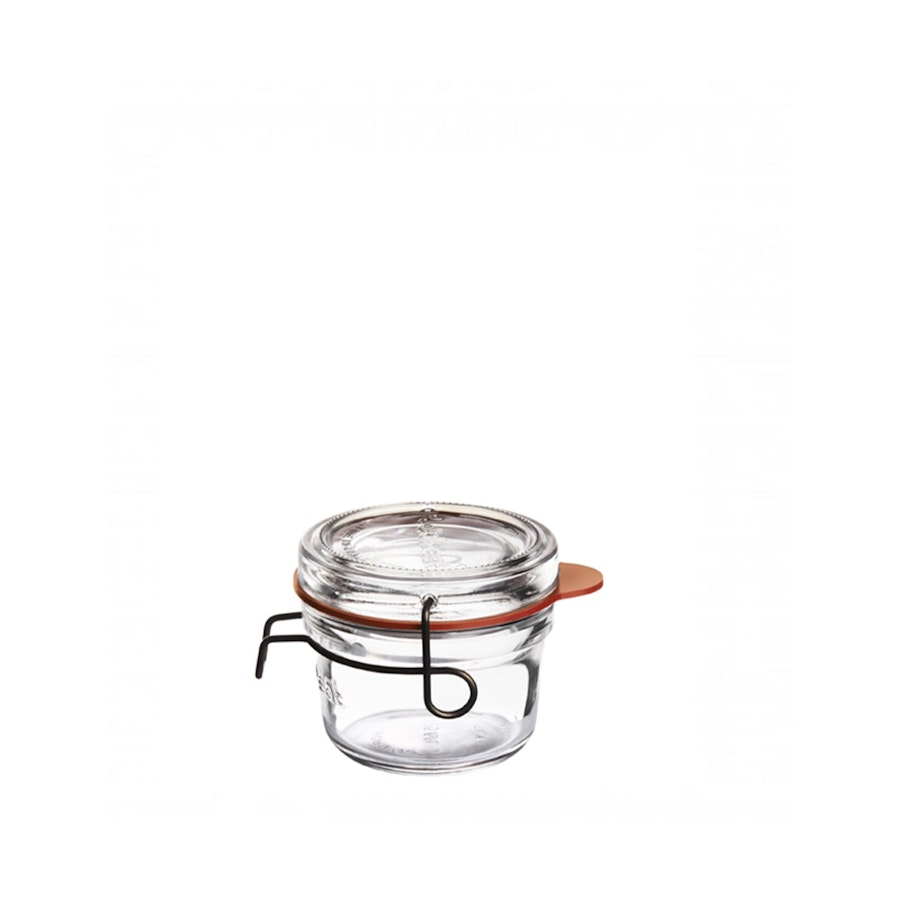 Luigi Bormioli Lock-Eat 125ml Clip Top Glass Food Jar Clear Clear