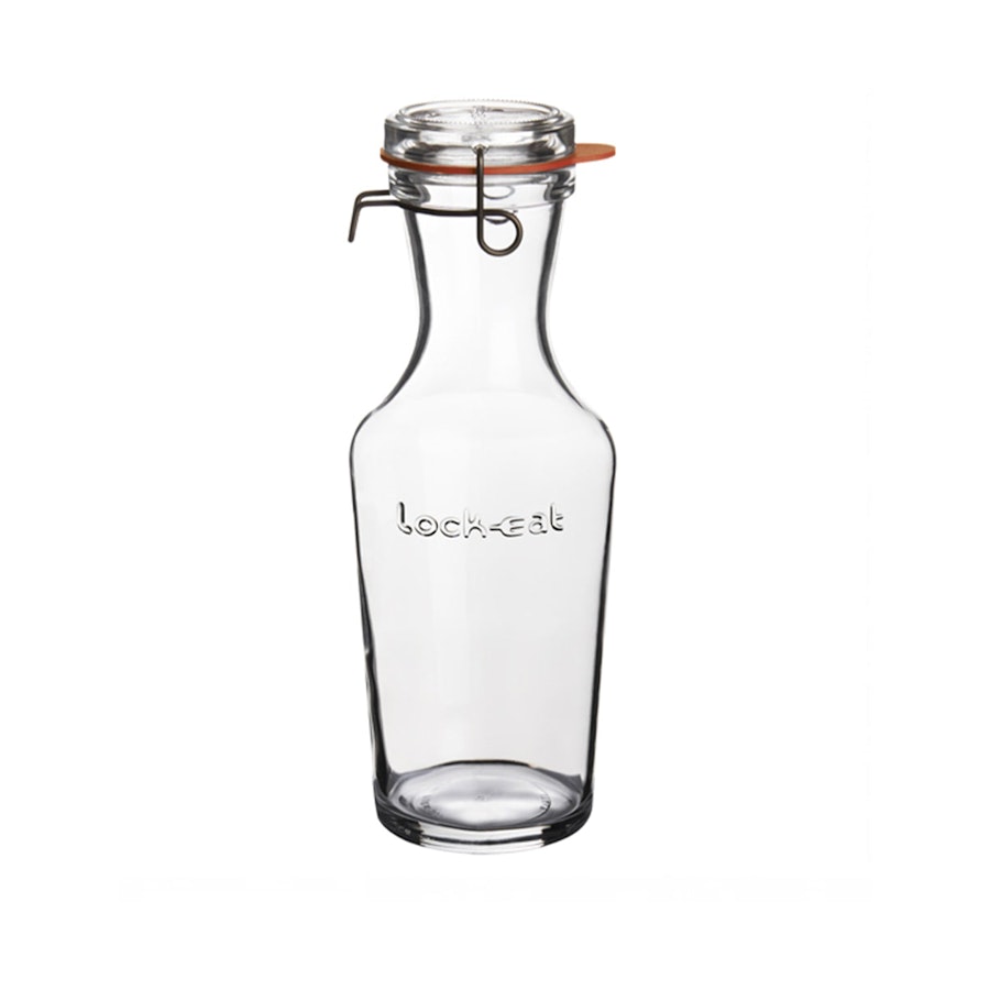 Luigi Bormioli Lock-Eat 1L Clip Top Glass Carafe Clear Clear