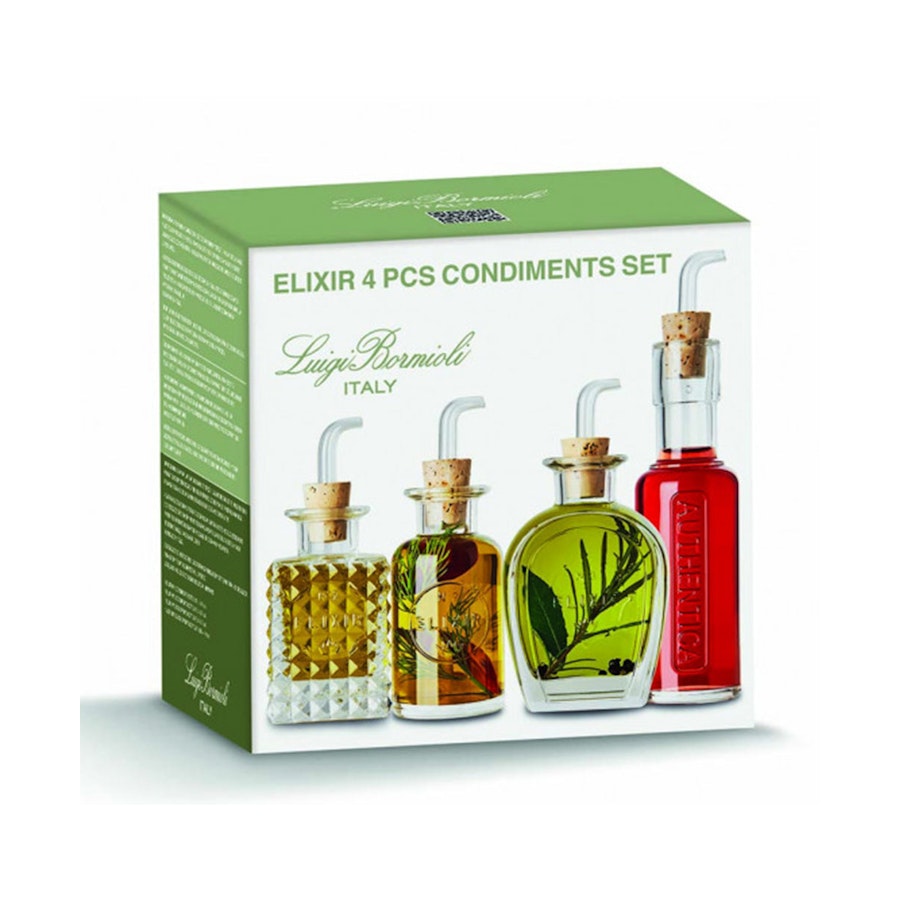 Luigi Bormioli Elixir Assorted Condiments 4 Piece Gift Set Clear Clear