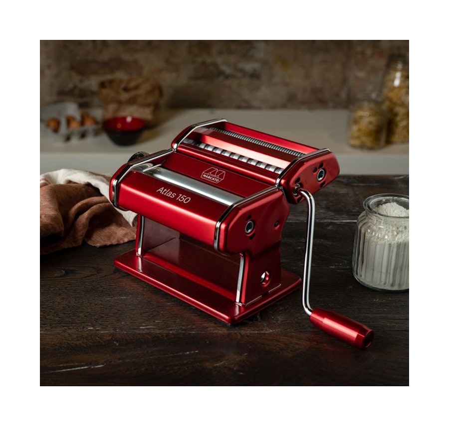 Atlas Marcato Red Pasta Machine, 150mm