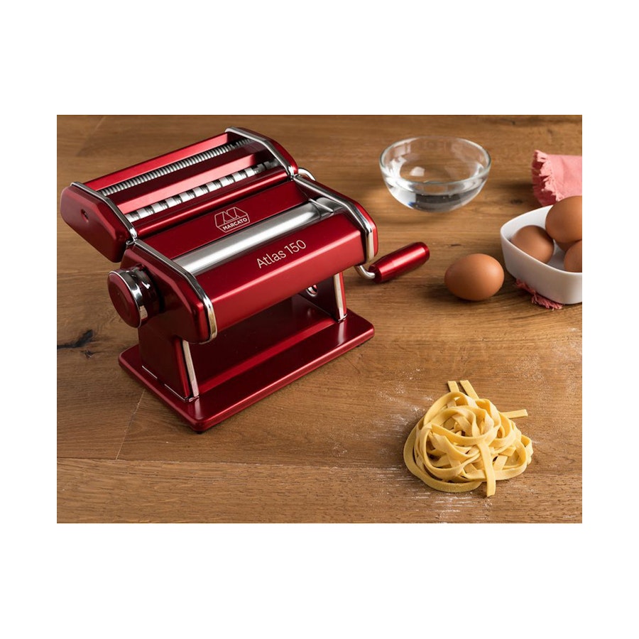 Marcato Atlas 150 Design Pasta Machine Red Red