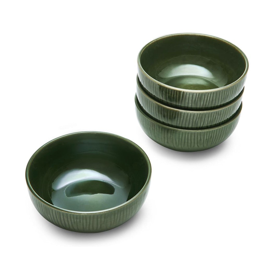 Mikasa Jardin 12-Piece Stoneware Dinner Set Green Green