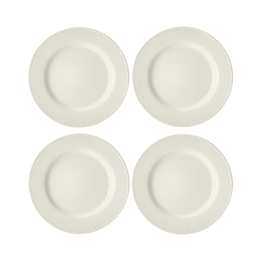 Mikasa Cranborne 12-Piece Stoneware Dinner Set Cream Cream