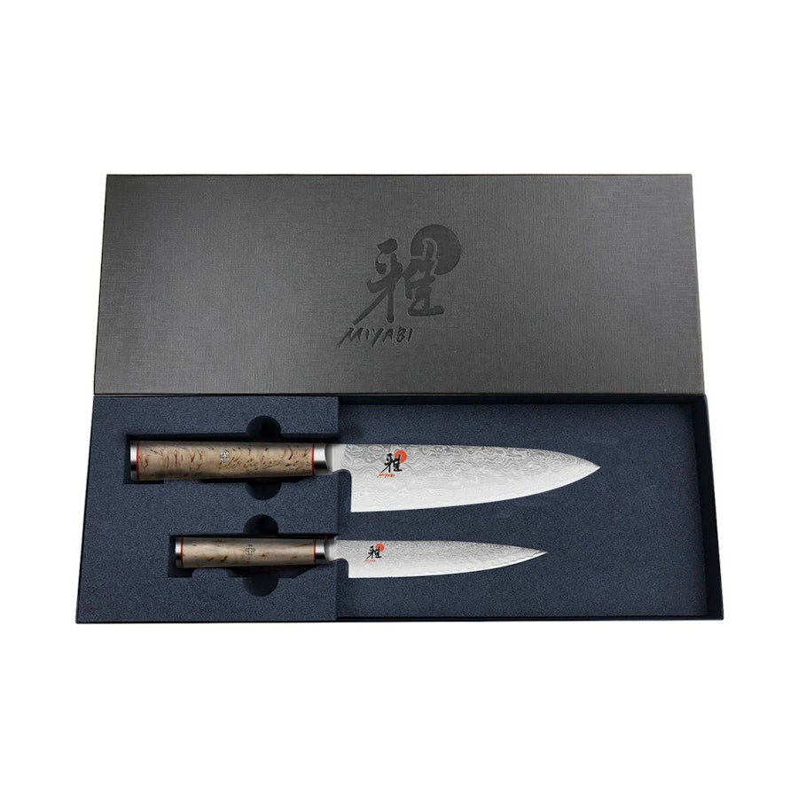 Miyabi Birchwood Gyotoh & Shotoh Knife Set Natural Natural