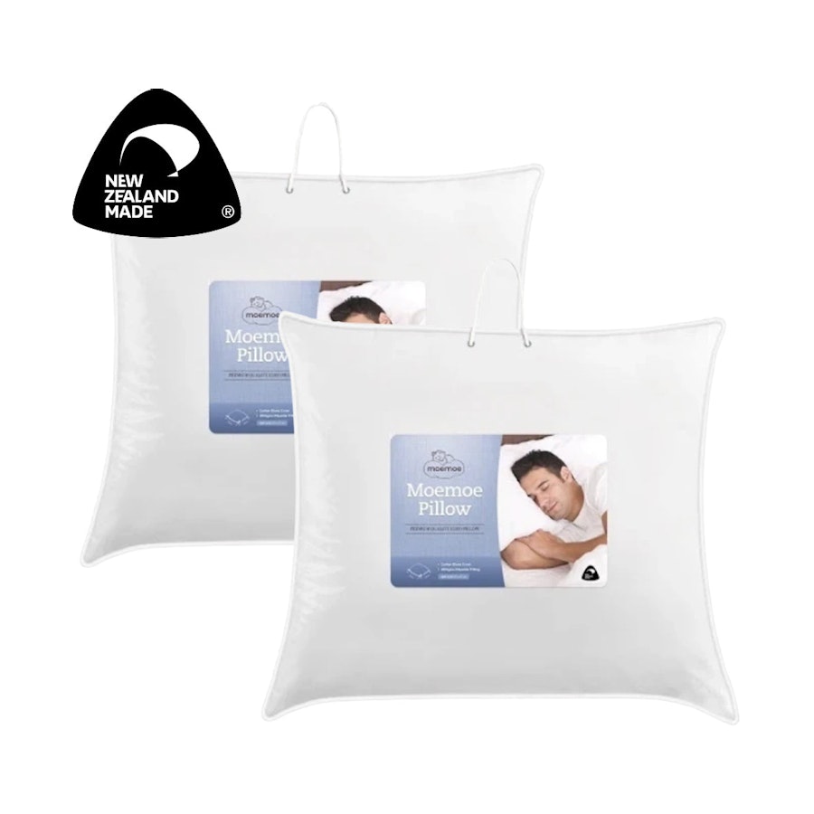 Moemoe European Pillow 2 Pack White White