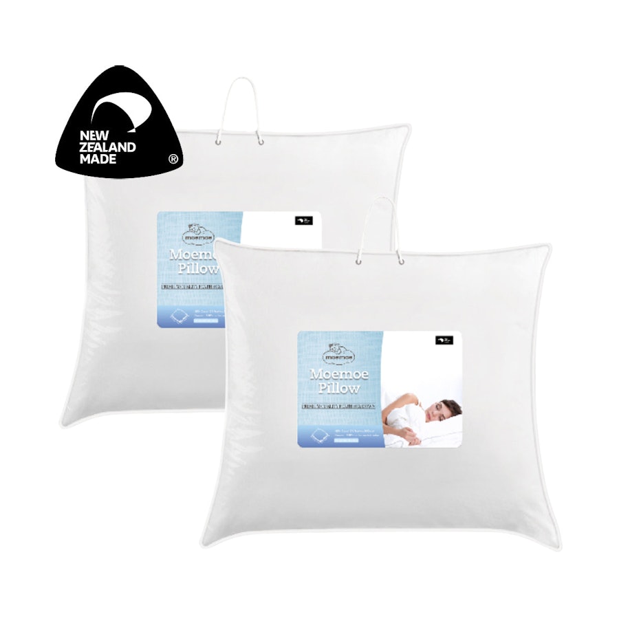 Moemoe Feather & Down 900gsm European Pillow 2 Pack White White