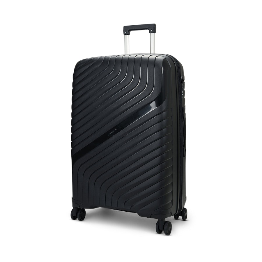 Nomad Journey 75cm Hardside Checked Suitcase Black Black