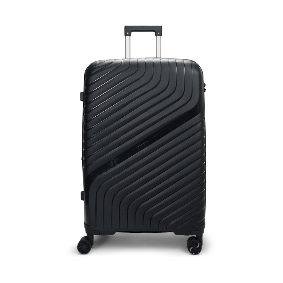Nomad Journey 75cm Hardside Checked Suitcase Black Black