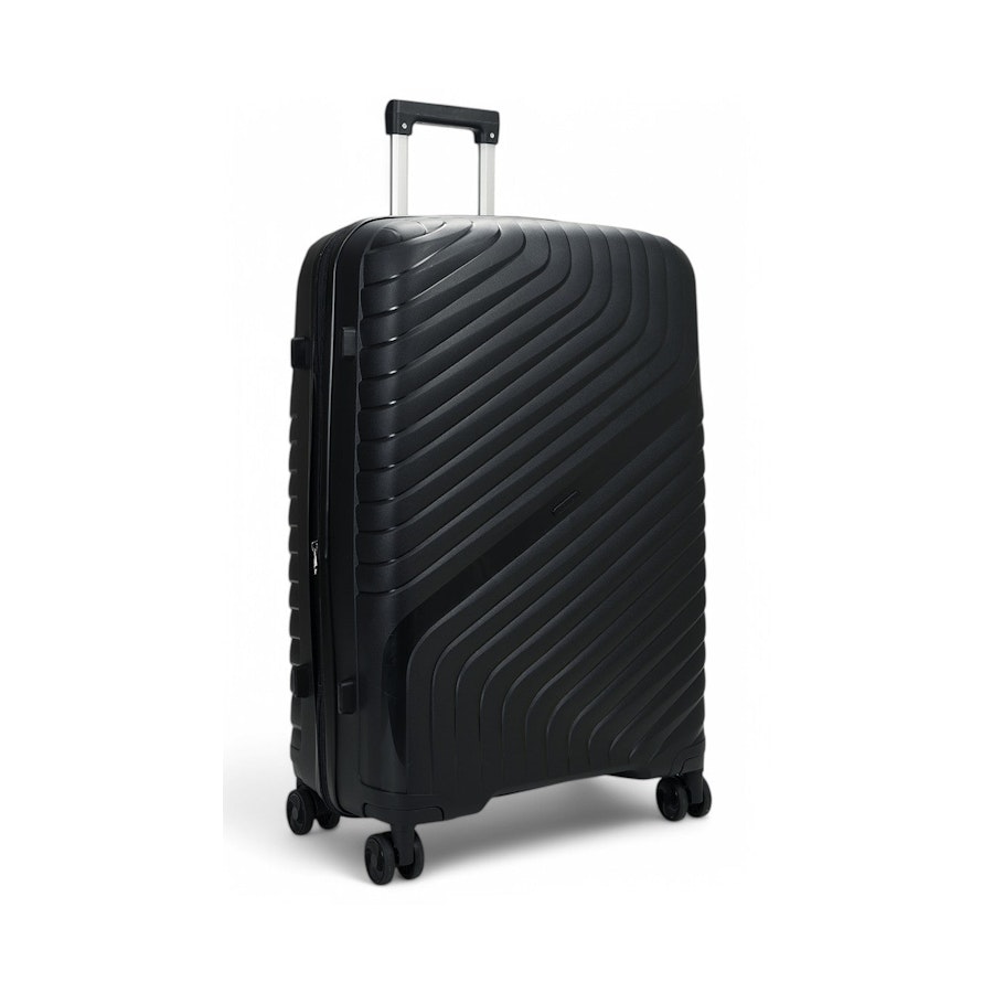 Nomad Journey 75cm Hardside Checked Suitcase Black Black