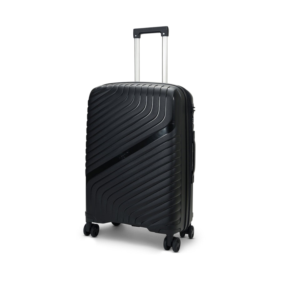Nomad Journey 56cm & 66cm Hardside Luggage Set Black Black