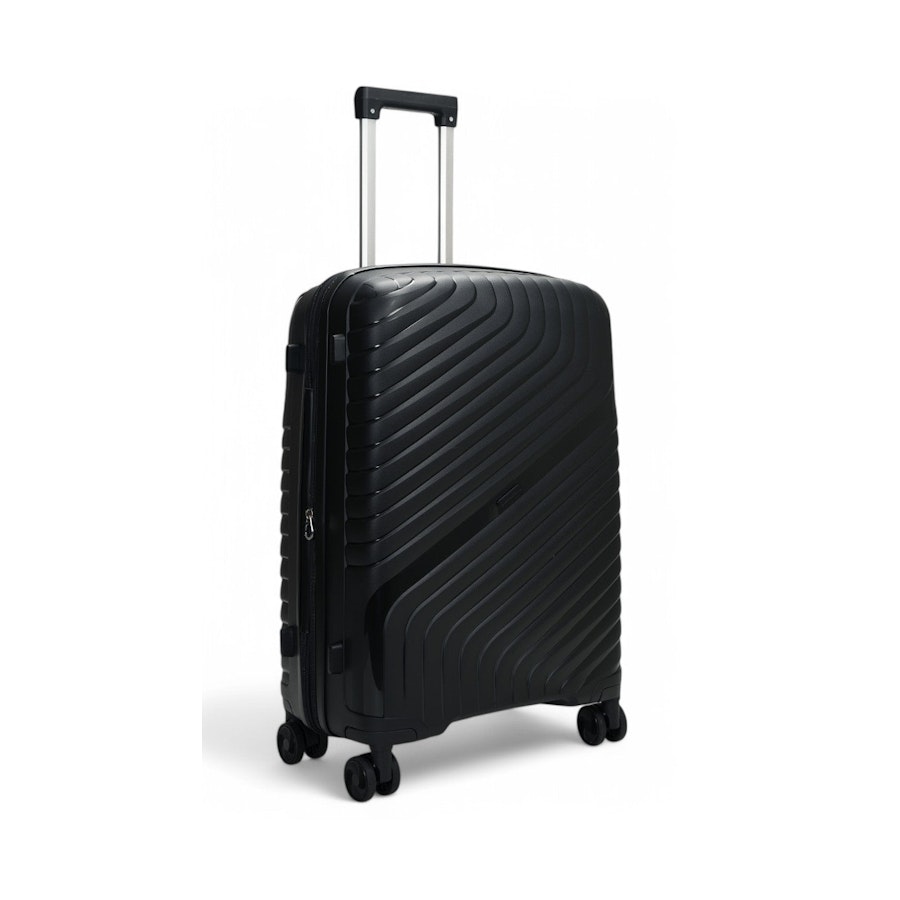 Nomad Journey 66cm Hardside Checked Suitcase Black Black