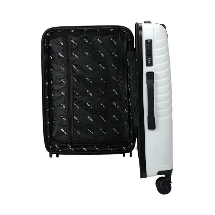 Nomad Journey 66cm Hardside Checked Suitcase White White