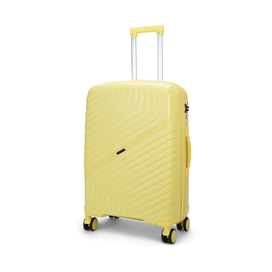 Nomad Journey 66cm Hardside Checked Suitcase Yellow Yellow