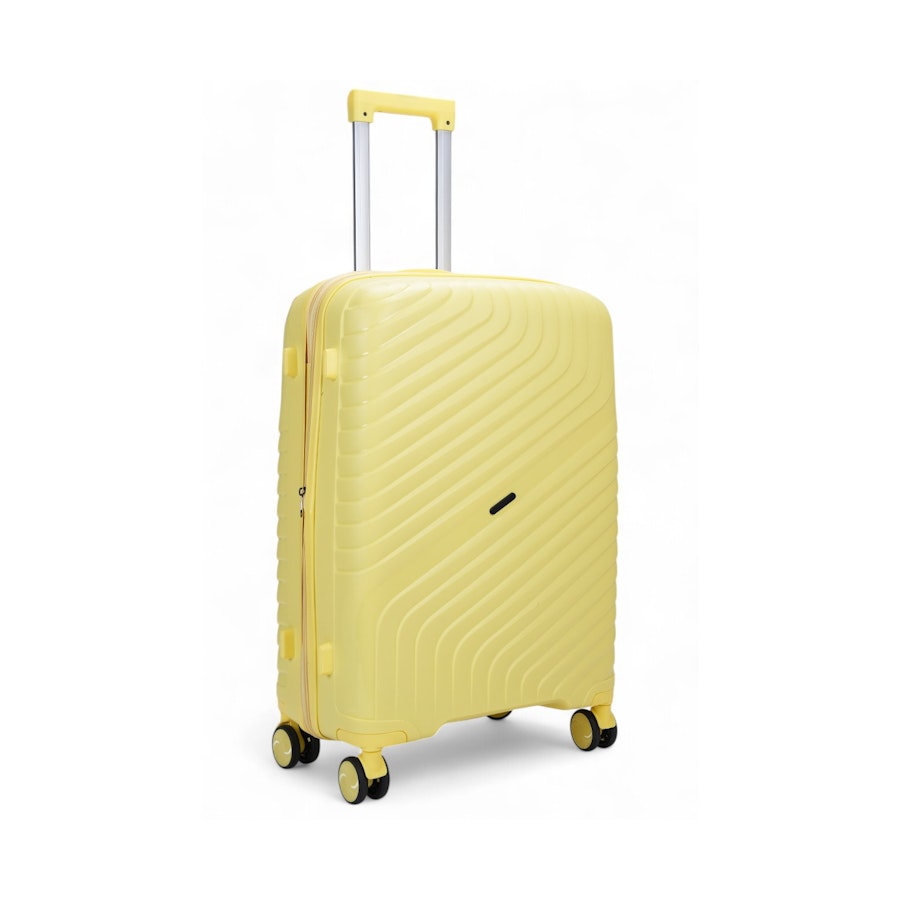 Nomad Journey 66cm Hardside Checked Suitcase Yellow Yellow