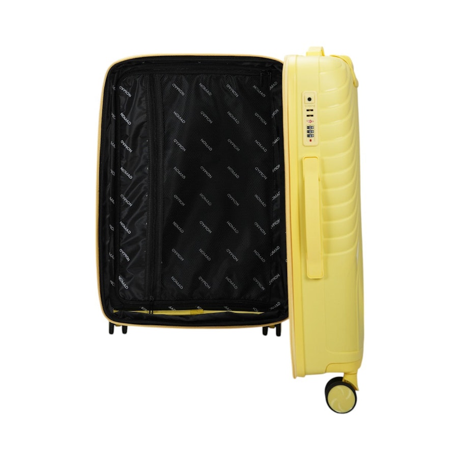 Nomad Journey 66cm Hardside Checked Suitcase Yellow Yellow