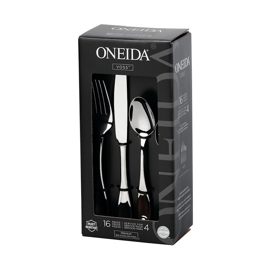 Oneida Voss 16 Piece Cutlery Set Stainless Steel Stainless Steel
