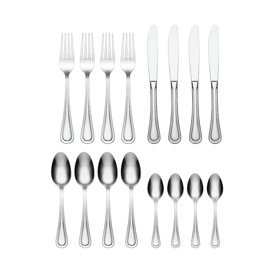 Oneida Barcelona 16 Piece Cutlery Set Stainless Steel Stainless Steel