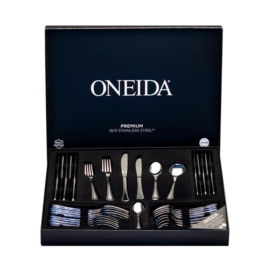 Oneida Barcelona 42 Piece Cutlery Set Stainless Steel Stainless Steel