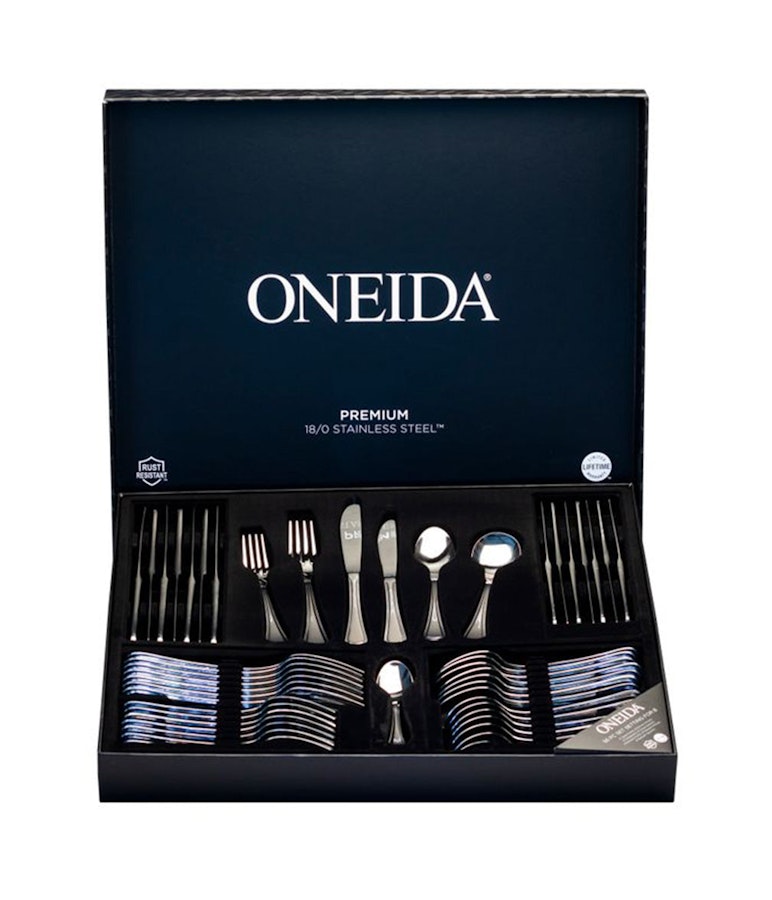 Oneida Barcelona 56 Piece Cutlery Set Stainless Steel Stainless Steel