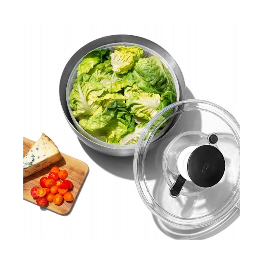OXO Good Grips Steel Salad Spinner Stainless Steel Stainless Steel