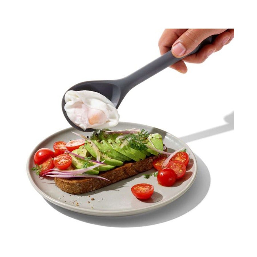 OXO Good Grips Silicone Slotted Spoon Black Black
