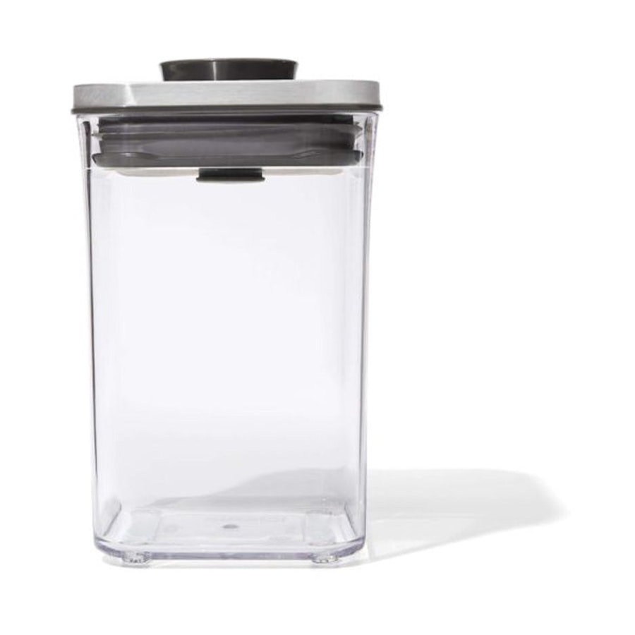 OXO Good Grips Steel POP 1L Small Square Short Container Clear Clear