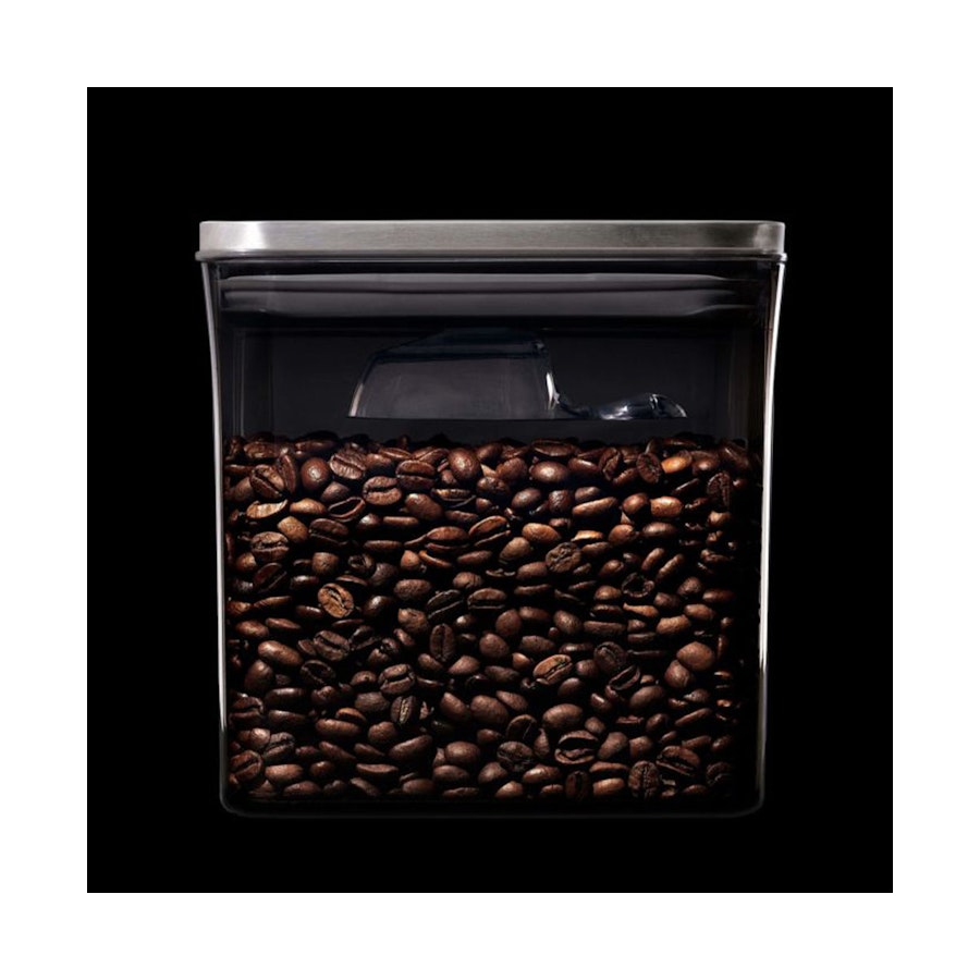 OXO Good Grips Steel POP 1.6L Coffee Container with Scoop Black Black