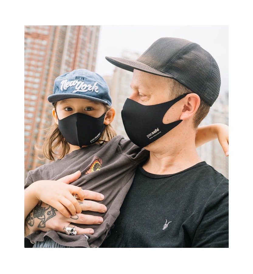 Pacsafe Protective & Reusable ViralOff Face Mask Black Medium