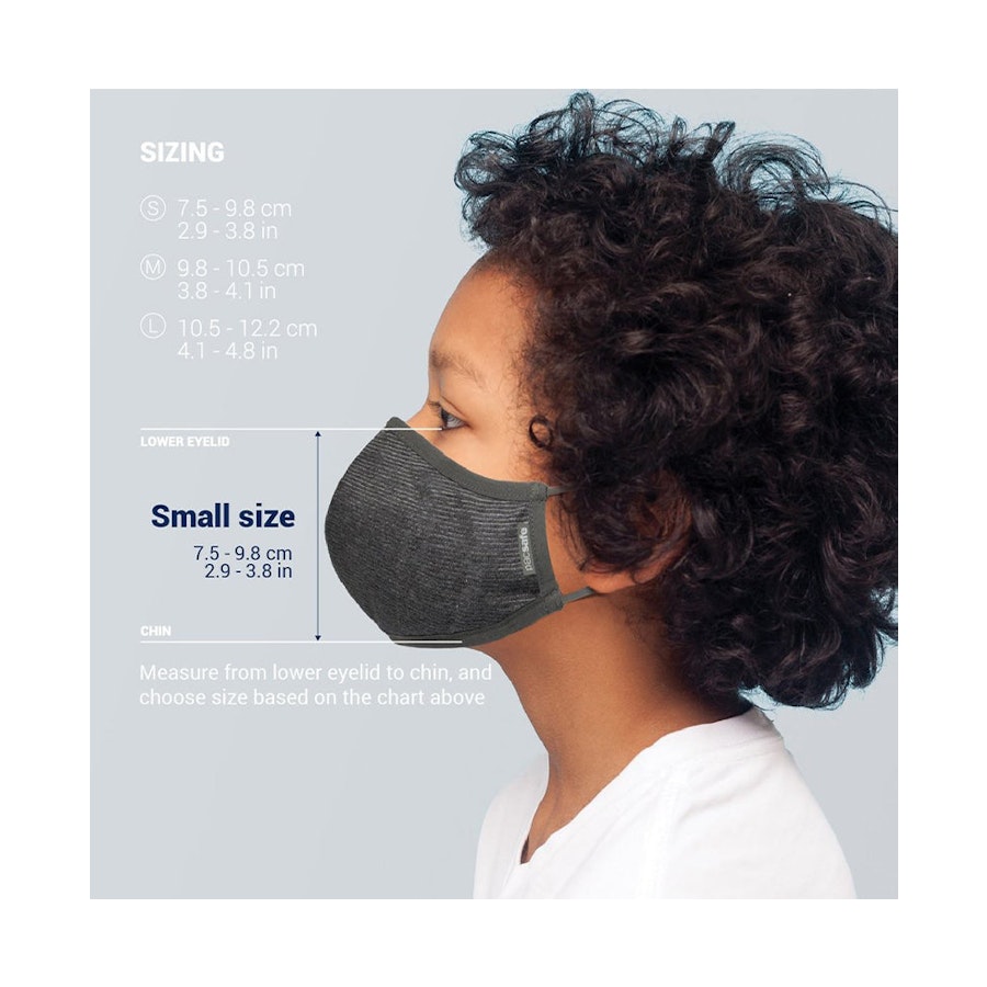 Pacsafe Protective & Reusable Silver Ion Face Mask Grey Default Title