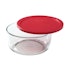 Pyrex Simply Store 7 Cup (1.65L) Round Dish Red