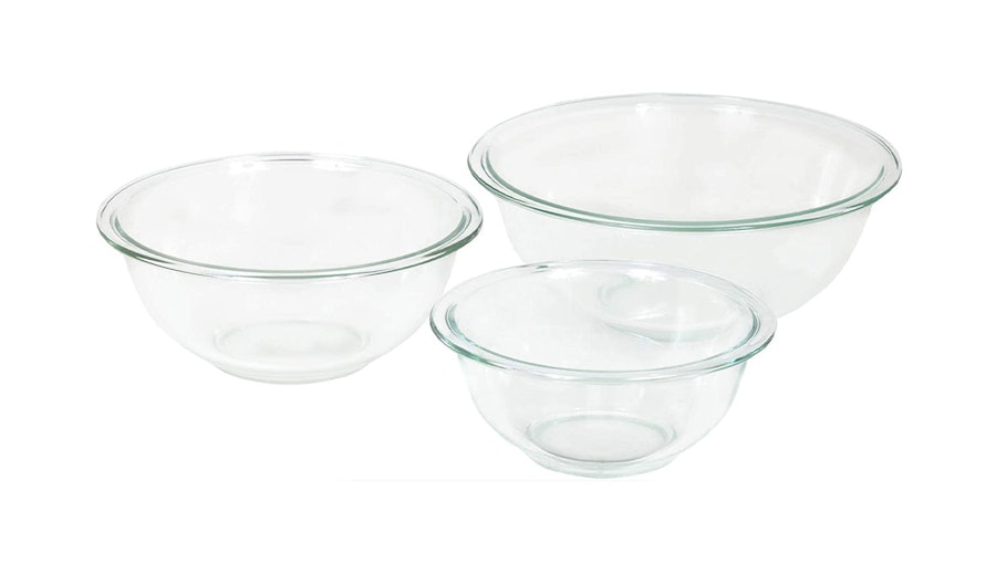 Pyrex Smart Essentials Mixing Bowl Set of 3 Clear Clear