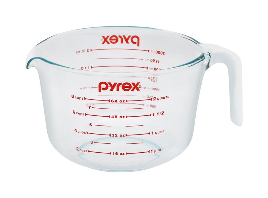 Pyrex 8 Cup (2L) Glass Measuring Jug Clear Clear
