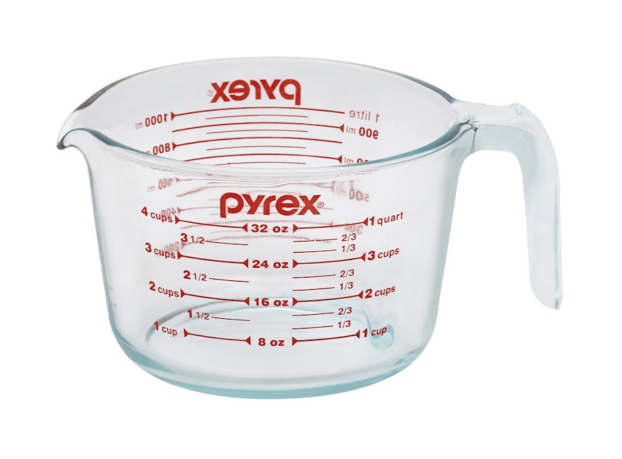 Pyrex 4 Cup (1L) Glass Measuring Jug Clear Clear