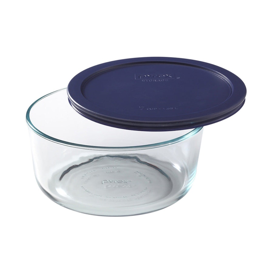 Pyrex Simply Store 7 Cup (1.65L) Round Dish Dark Blue Dark Blue