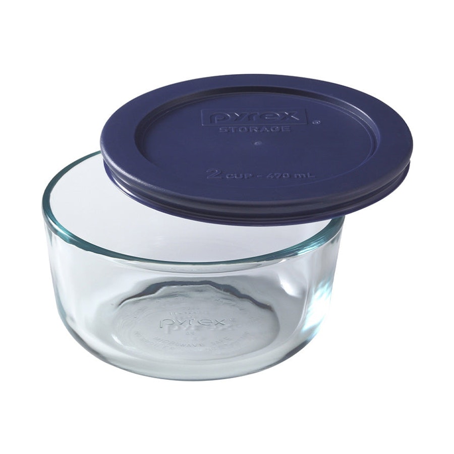 Pyrex Simply Store 2 Cup (470ml) Round Dish Dark Blue Dark Blue