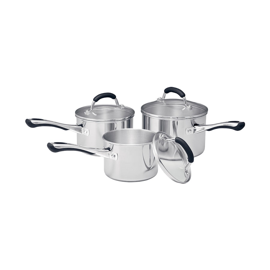 Raco Contemporary 3 Piece Cookware Set Stainless Steel Stainless Steel