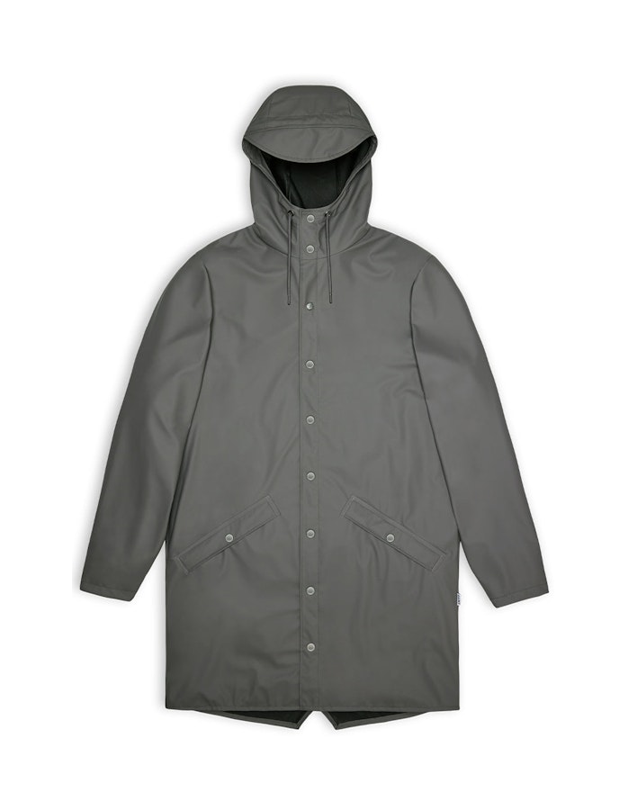 Rains Long Jacket Grey XL