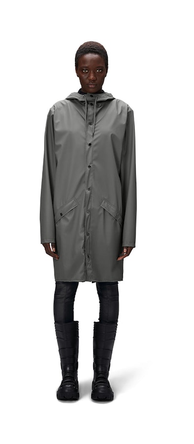 Rains Long Jacket Grey XL