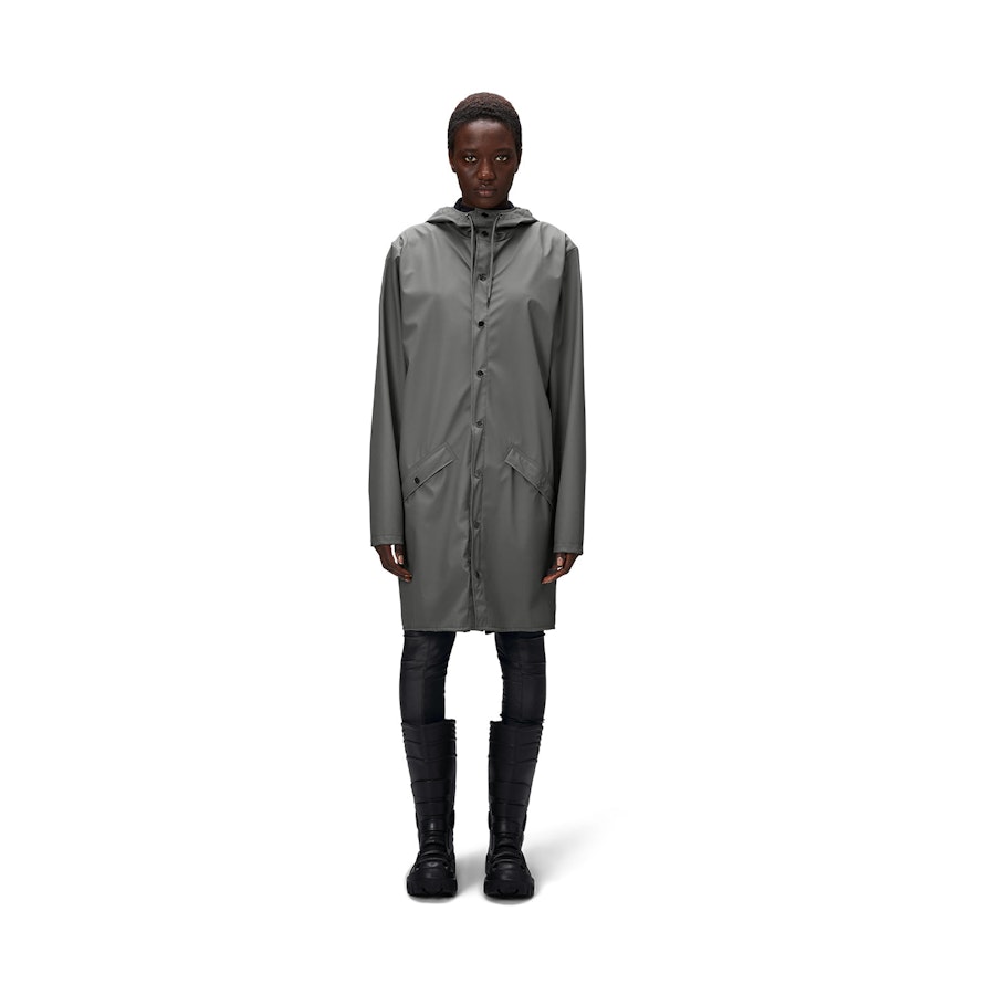 Rains Long Jacket Grey XS