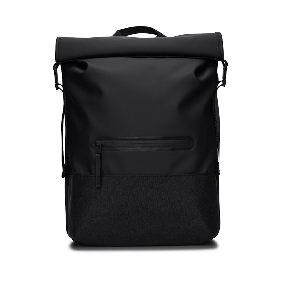 Rains Trail Rolltop Backpack Black Black